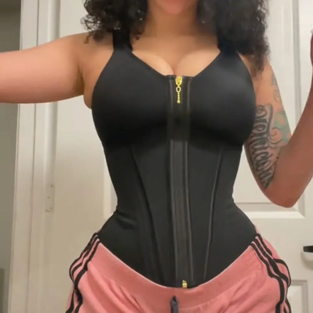 Dropshipping Firm Compression Colombian Spandex/Nylon Waist Trainer Flat Belly Fat Mesh Seamless Breathable Eco-Friendly Corset