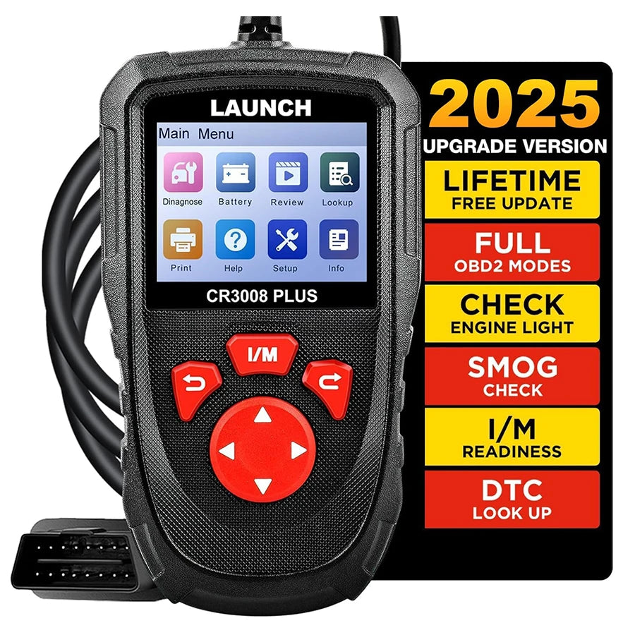 USA EU Warehouse LAUNCH CR3008 PLUS Auto Engine Check OBD2 Diagnostic Tool AMR Scanner With Battery Tester Lifetime Free Update