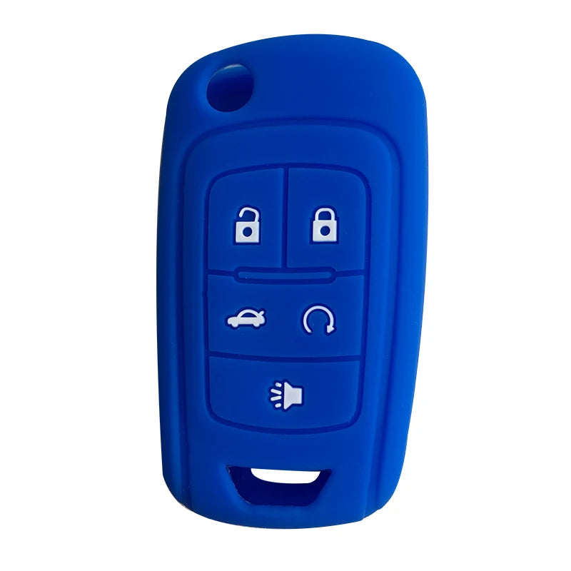 5 Buttons Silicone Cover Holder Key Jacket for Chevrolet Camaro Cruze Volt Equinox Spark Malibu Sonic Flip Remote Key Case Shell