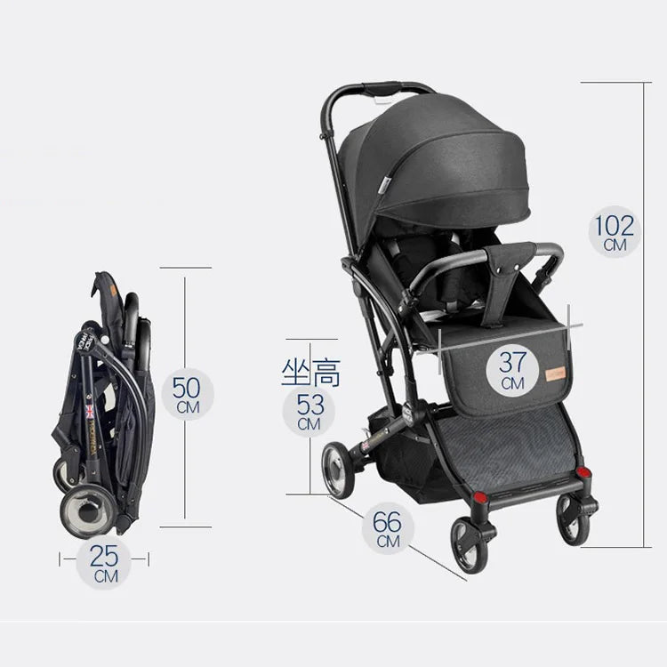 Wholesale Free Adjustable Strong Mall Cool Eco-friendly Linen Baby Stroller for Kids Foldable