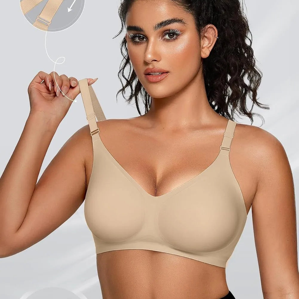 Womens Wireless Bras Push up Support Full Coverage Bralettes No Underwire Bra Comfortable Everyday Seamless Tshirt Bras