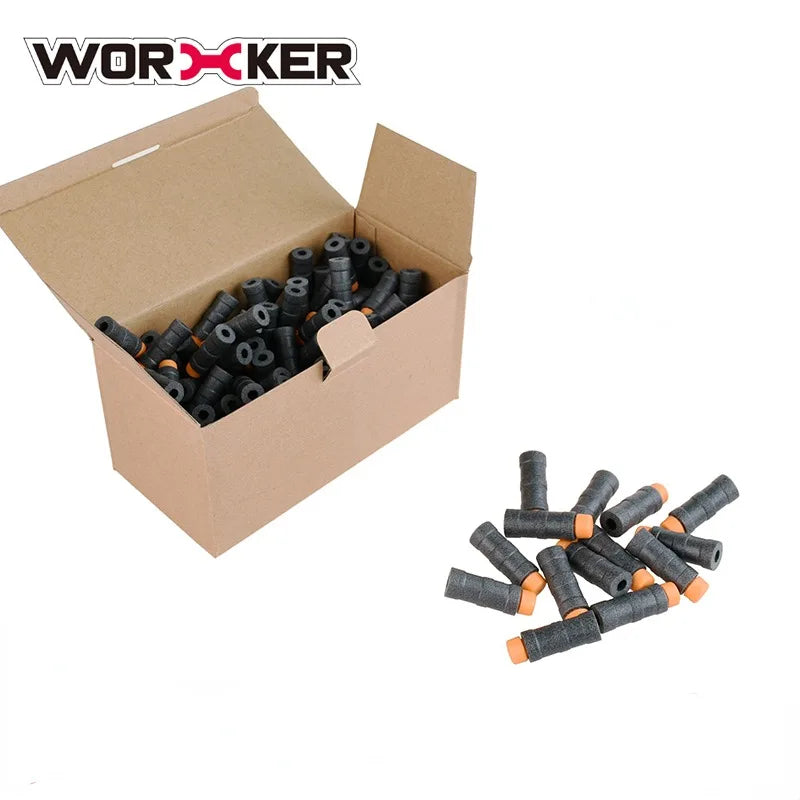 200PCS Worker 3-Ring Bamboo-Shaped Darts For Emitter Soft Bullet Toy Gun Accessories Foam Darts Bullets Kids Outdoor Toys