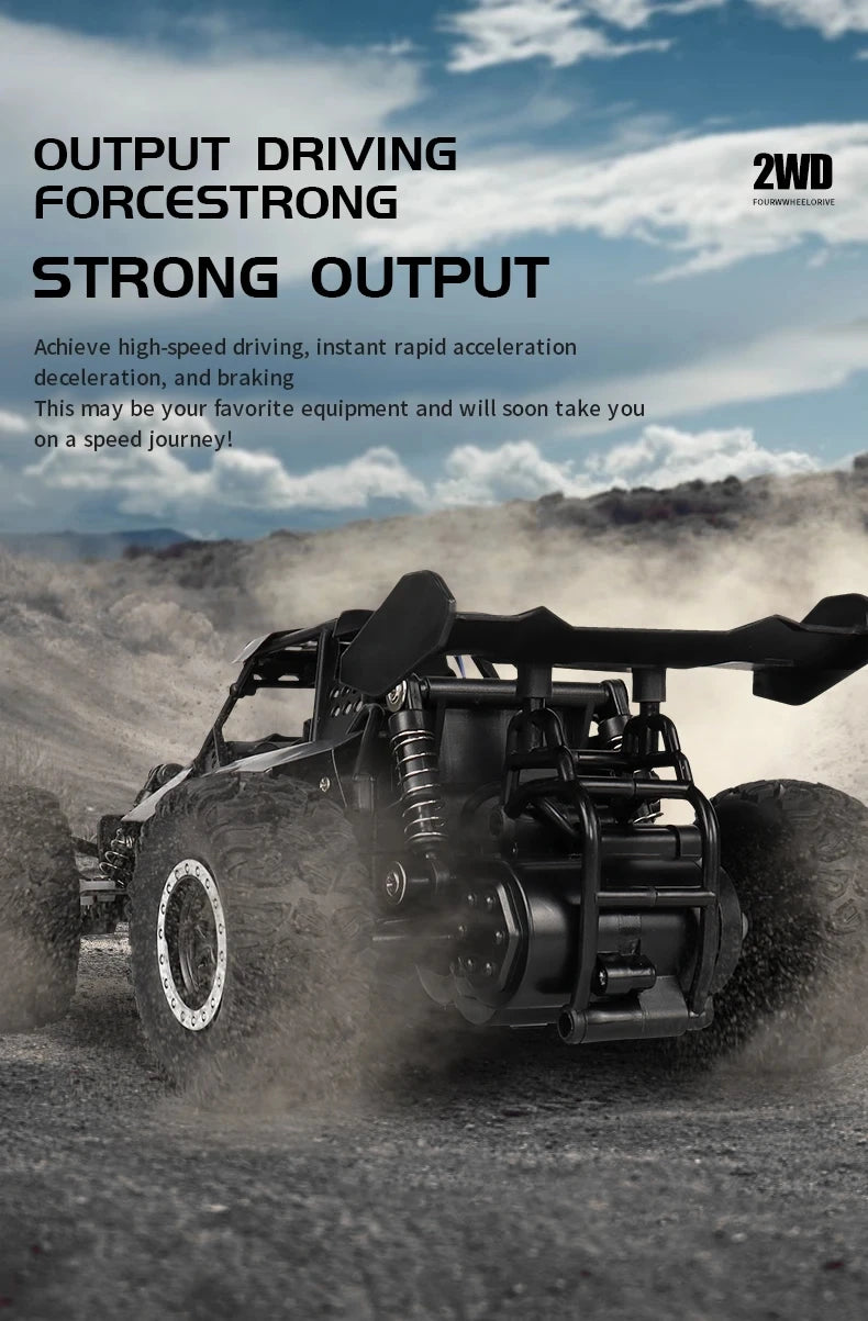 Oike Remote Control Car RC Drift Racing Vehicle Off Road Alloy 2.4G Radio High-Speed Trucks With LED Light Climbing Gift Kid Toy