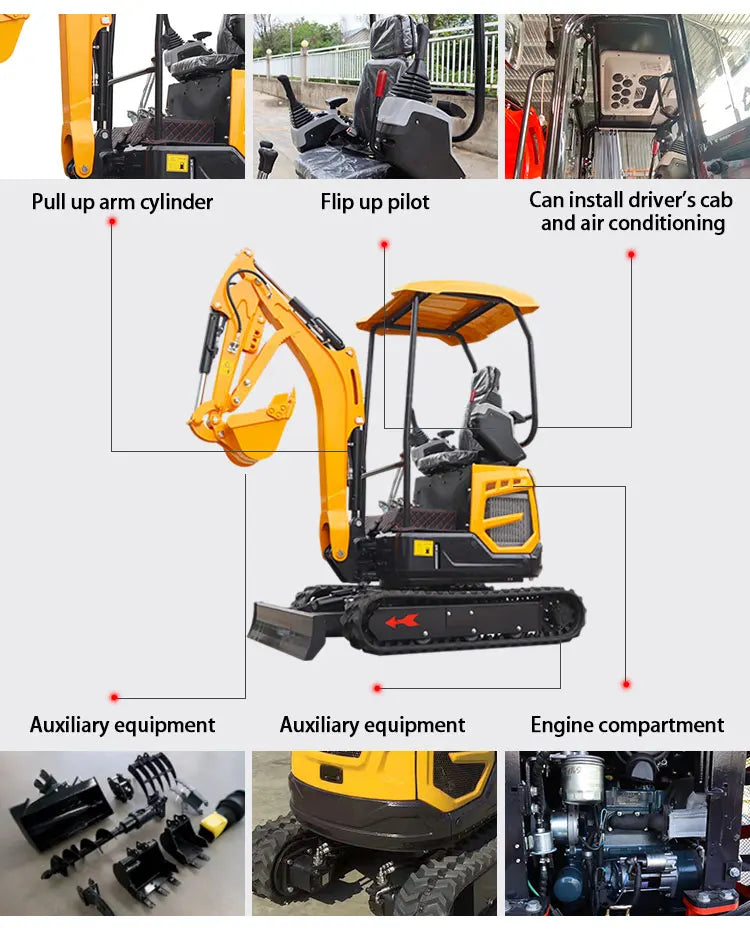 Epa Kubota Mini Excavator 2 Ton Free Shipping Mini Digger Farm Small Excavator Mini Bagger Home Excavators with Customized Color