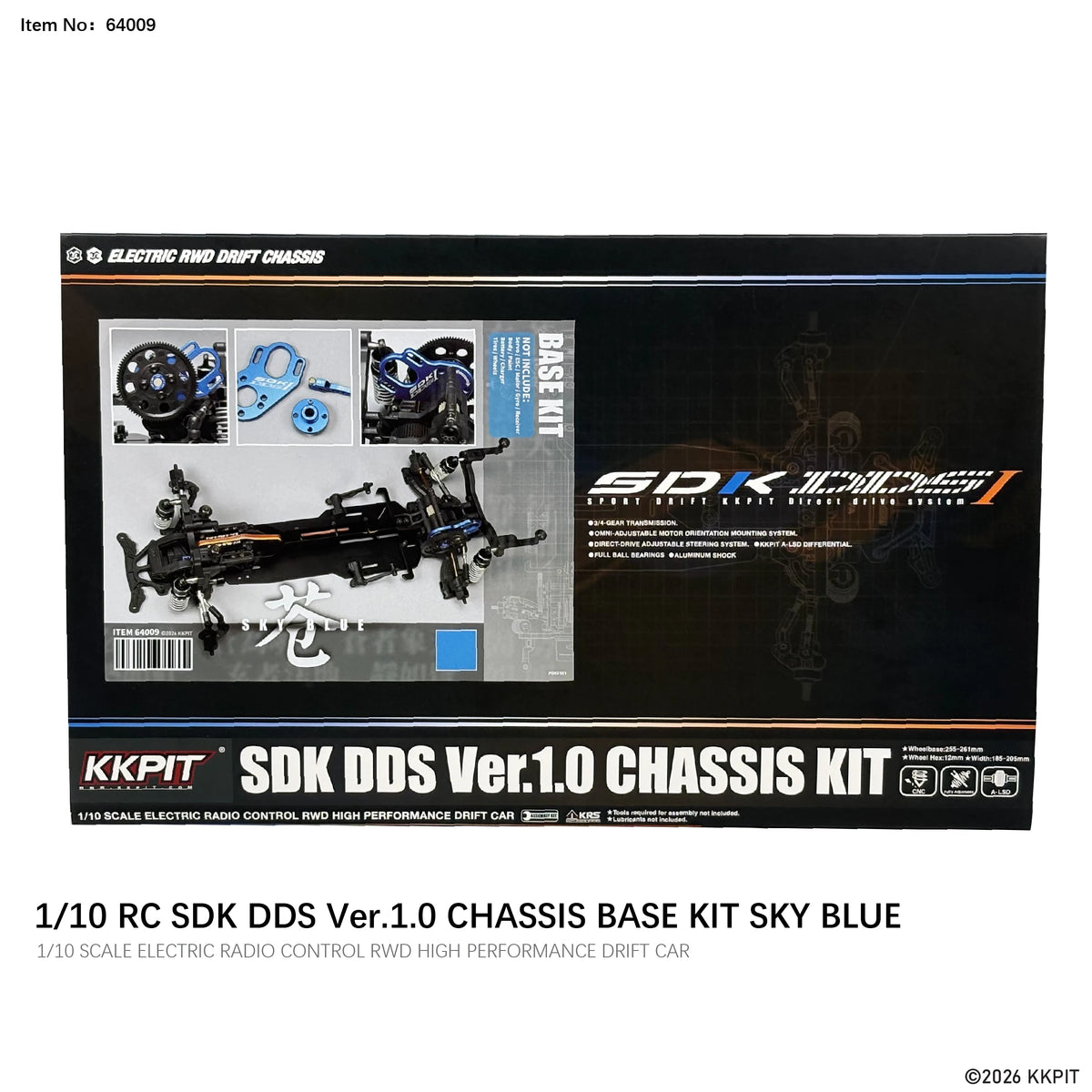 KKPIT SDK DDS Ver.1.0 1/10 Electric R/C DRIFT Chassis KIT