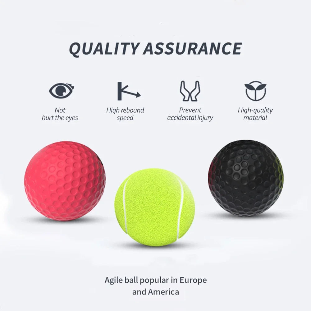 New Set Boxing Speed Ball Head-mounted PU Punch Ball MMA Sanda Training Hand Eye Reaction Home Sandbag Fitness Boxing Equipment