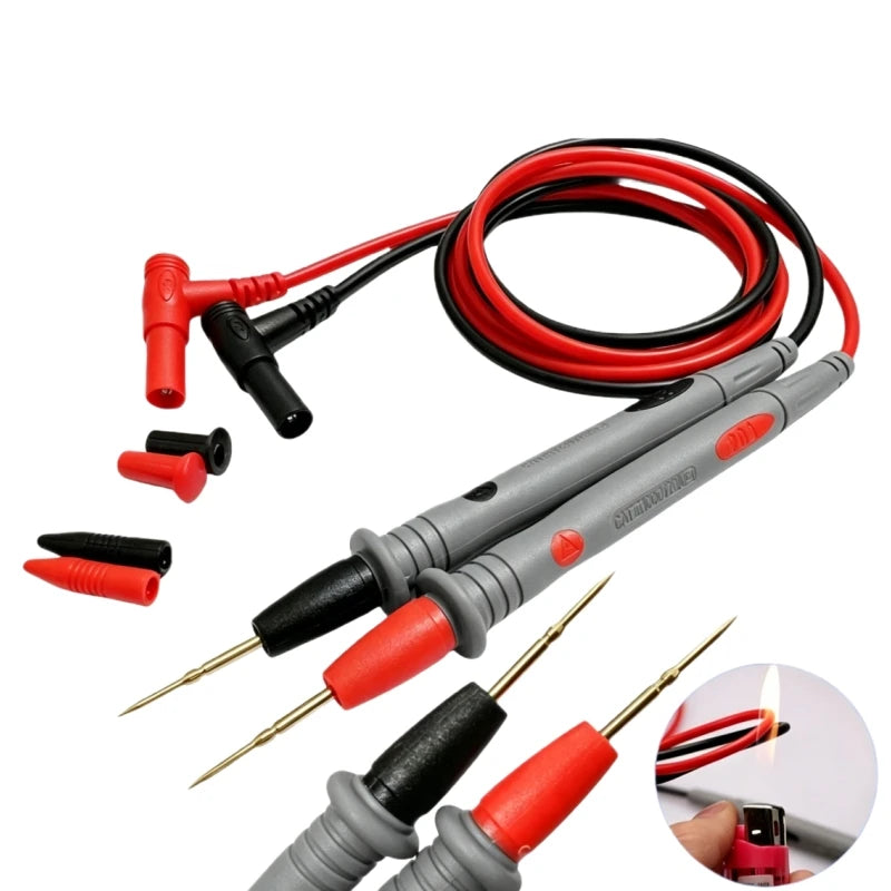 20A 1000V Universal Multimeter Test Leads, Ultra-sharp Tips PVC/Silicone Wire Probes for Electrical Testing