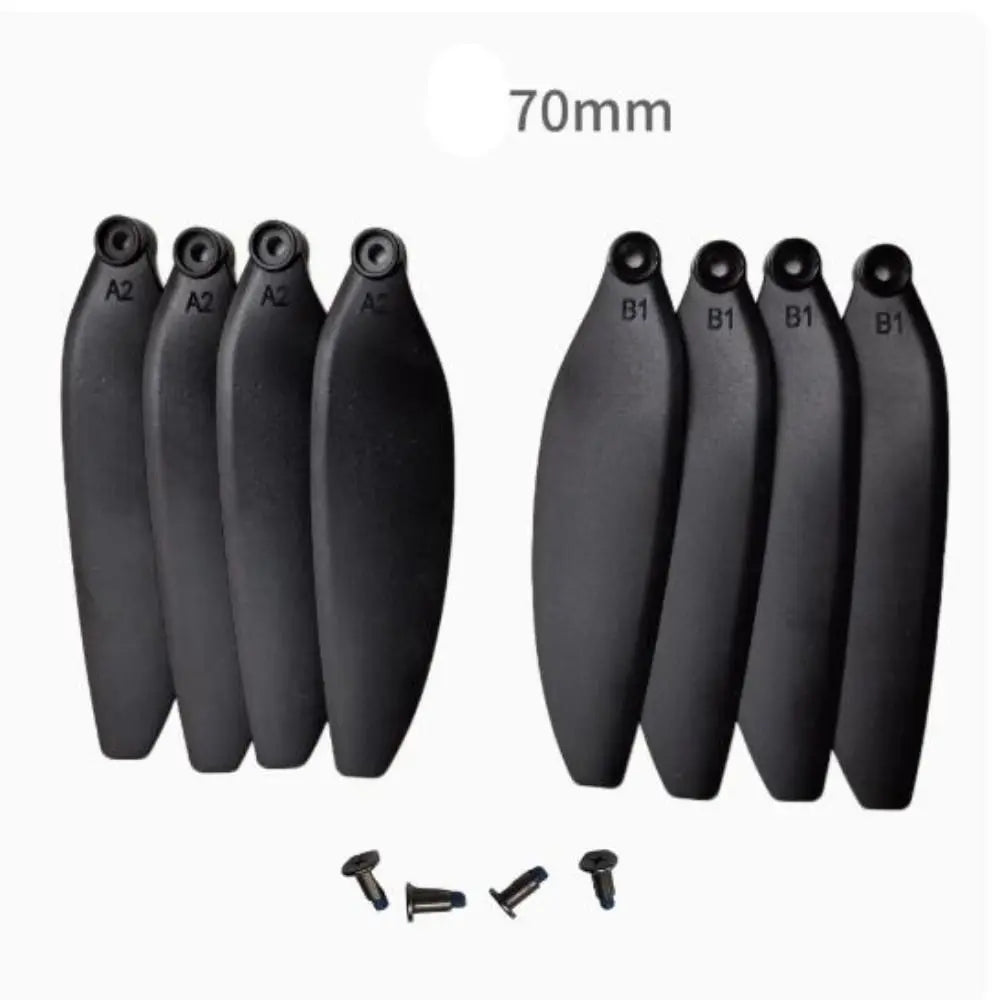Universal Folding Propeller Blades Plastic 64mm/70mm Remote Control Drone Parts Black Quadcopter Spare Blade