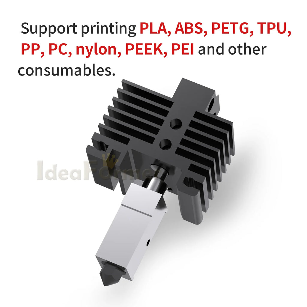 Upgrade Hotend Kit for Bambu Labs P1S/P1P &X1C 3D Printer Hot End Combo Plated Heat Block 3D Extrusion Hardened Steel Nozzle