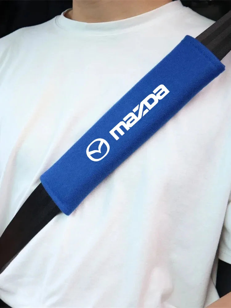 2Pcs Car seat belt leather Shoulder Protector Safety Belt for Mazda 3 CX3 CX4 CX5 CX7 CX8 CX9 CX30 RX7 Atenza Axela