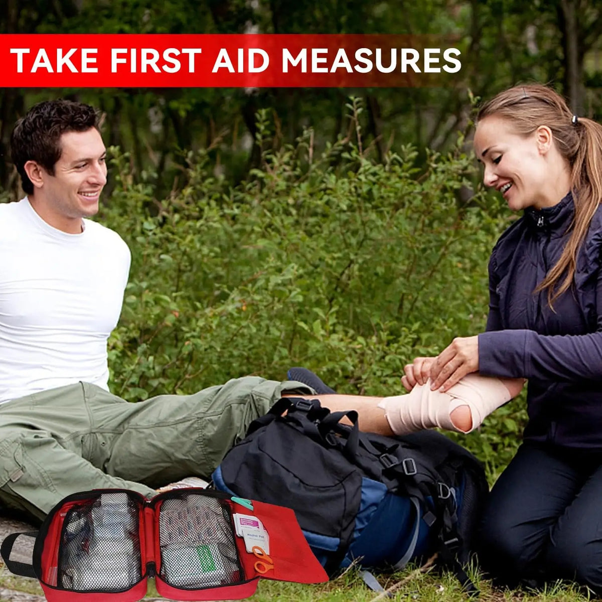 First Aid Kit，First Aid Supplies for Emergencies and Survival Situations | Ideal for Cars, Trucks