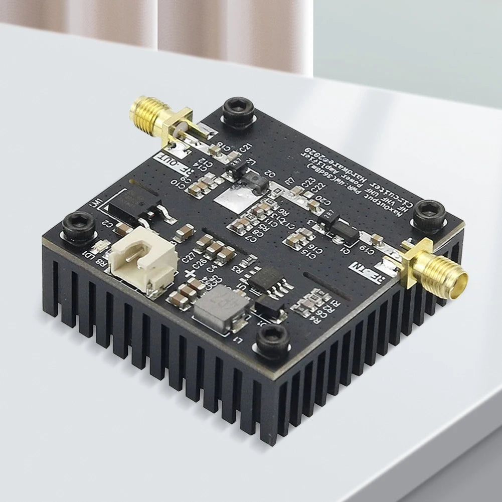 0.5-800MHz RF Power Amplifier HF VHF UHF RF Transmitter power amplifier DC15-30V 15W 40dB Gain For Ham Radio RF Amplifier Module