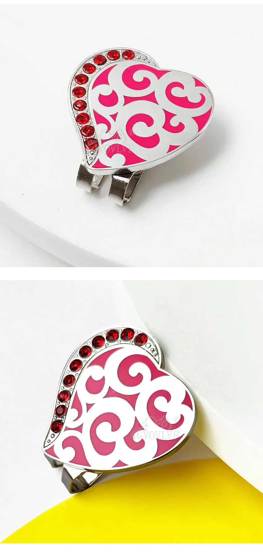 1pc Golf Bling Golf Ball Marker with A Standard Magnetic Hat Clip Gift for Women Golf Accessories Easily to Golf Cap New