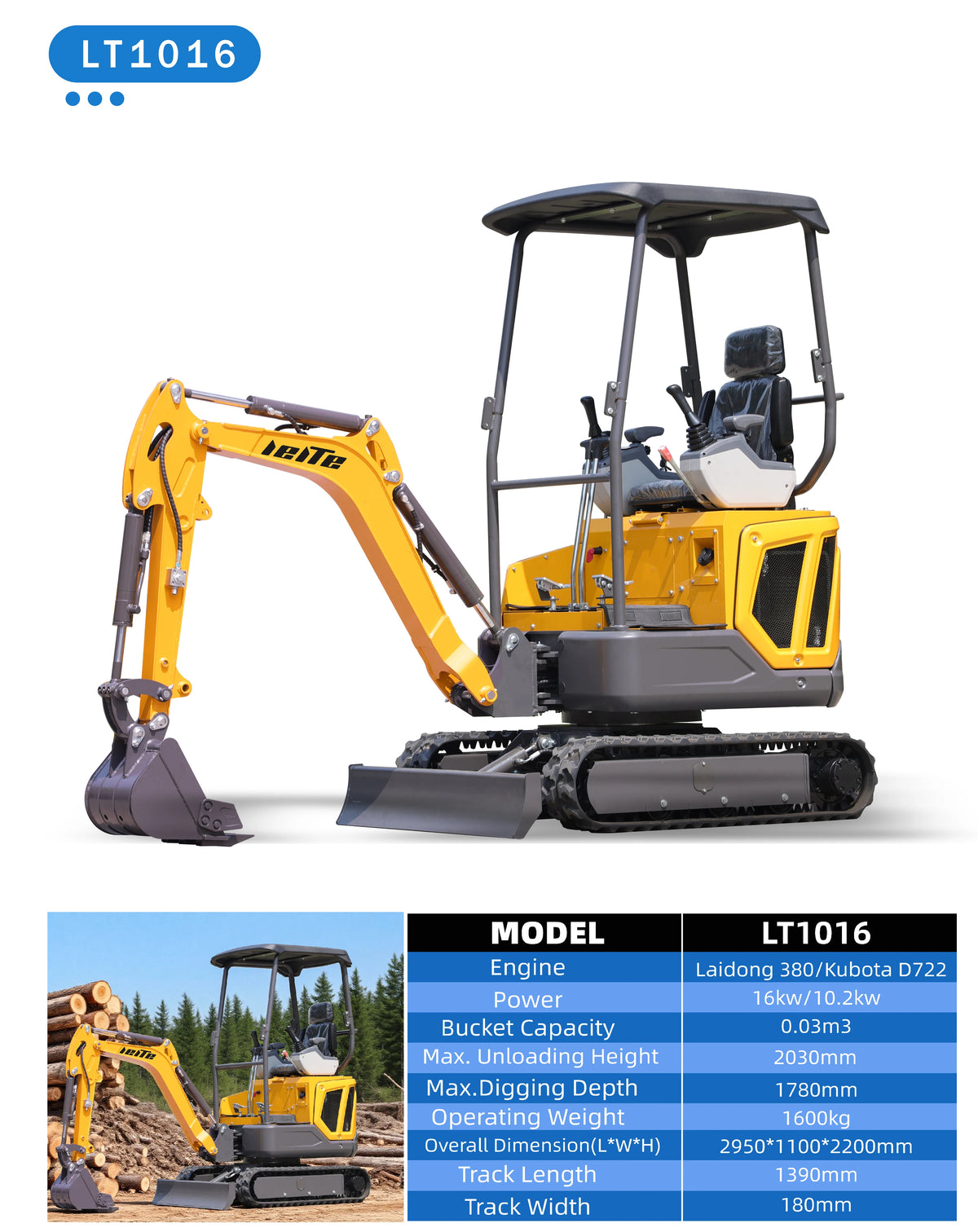 Mini Excavator 1.8 Ton Farm Excavator Mini Crawler Digger EPA Home Use Customized Small Excavator for Sale