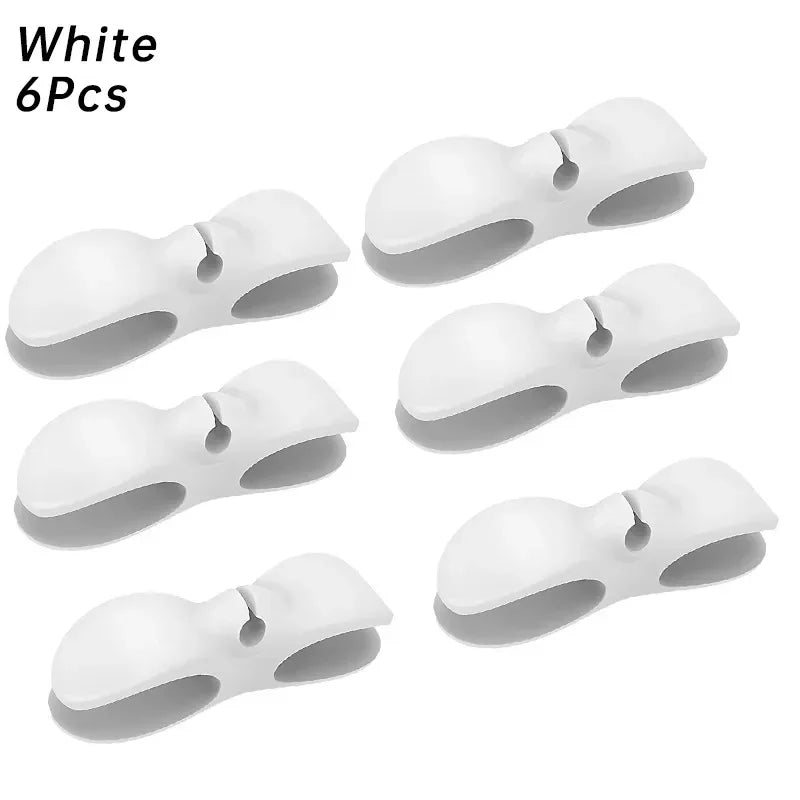 Shelf Silicone Cable Winder Home Bracket Clip Kitchen Organizer Coffee Machine Air Fryer Hook Tool 3/6Pcs Storage Organization