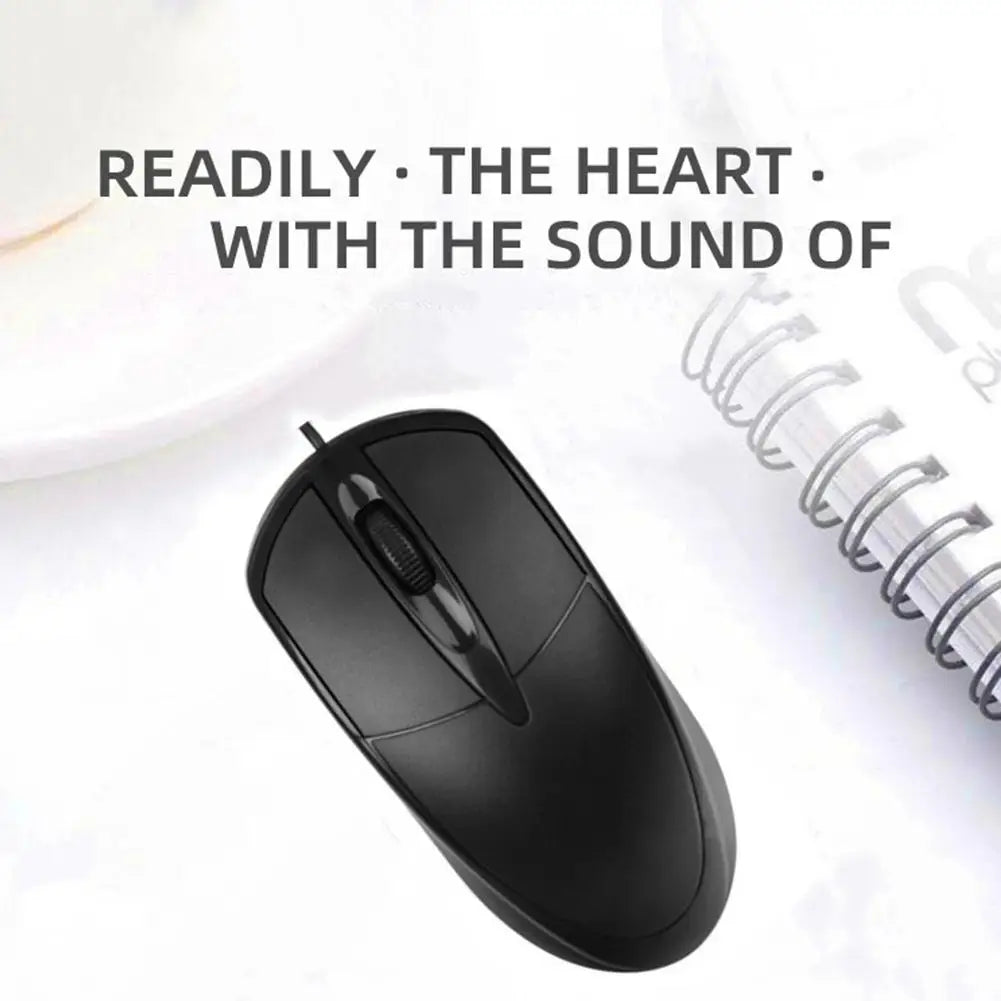 USB Optical Wired Mouse Laptop Home Office Mouse Anti Slip Roller 3D 1200DPI Game Mause Computer Accessories For PC Desktop