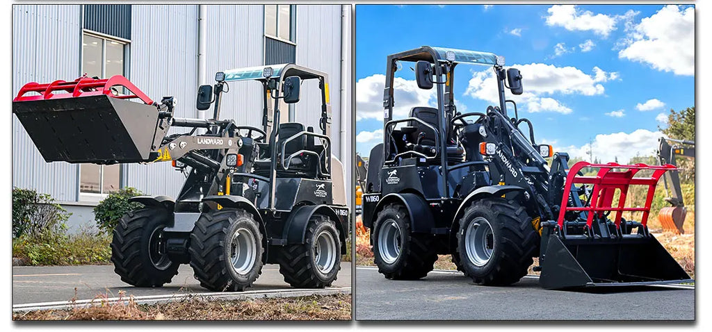 Farm Loader Diesel Kubota Engine Mini Loader Euro5 EPA Wheeled Mini Loader Hydraulic 4×4 Compact Loader 2 Ton Loaders Customized