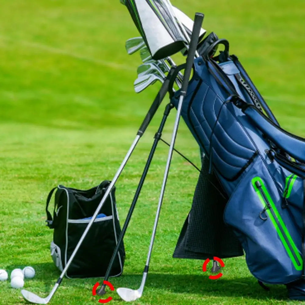 2pcs Golf Bag Leg Feet Attachable Stand Feet For Golf Bag Durable Black Rubber Golf Bag Feet Attachment Golf Players Bags Stan