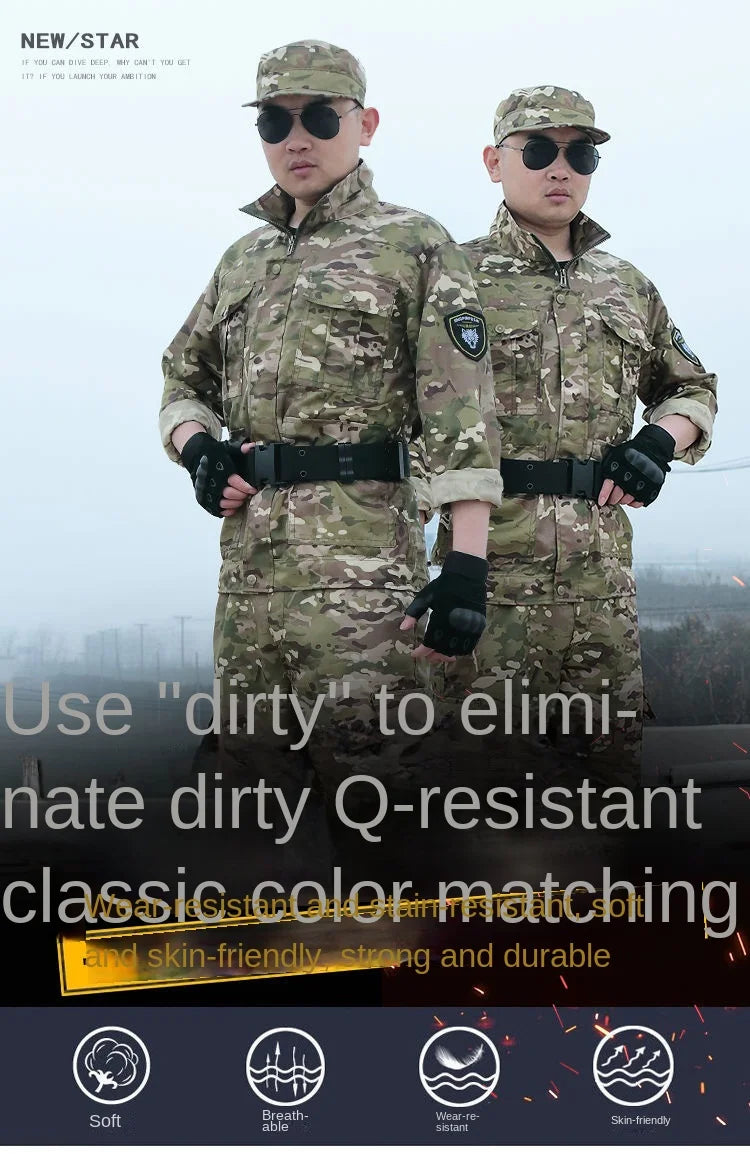 New Product Ruins Camouflage Overalls Suit Male Spring And Autumn Wear-resistant Dirt-resistant Tear-resistant Construction Site