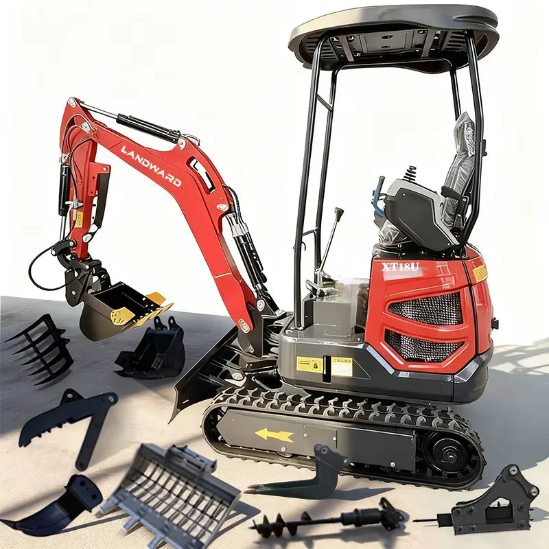 3.5 Ton Mini Excavator Hydraulic Pilot Controls Kubota Engine 2 Ton High-Efficiency Home Mini Digger 1.8T Farm Bagger Customized