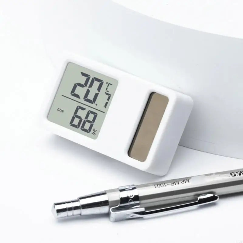 E56E Thermometers Hygrometer Solar Powered Desktop Temperature Humidity Meter Gauge