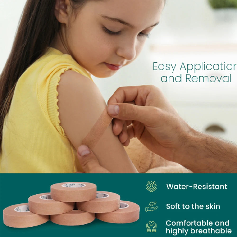 5Rolls Micropore Tape - Breathable Paper Tapes,Latex-Free Paper Surgical Tape - Individually Boxed Paper Bandage Tapes Rolls