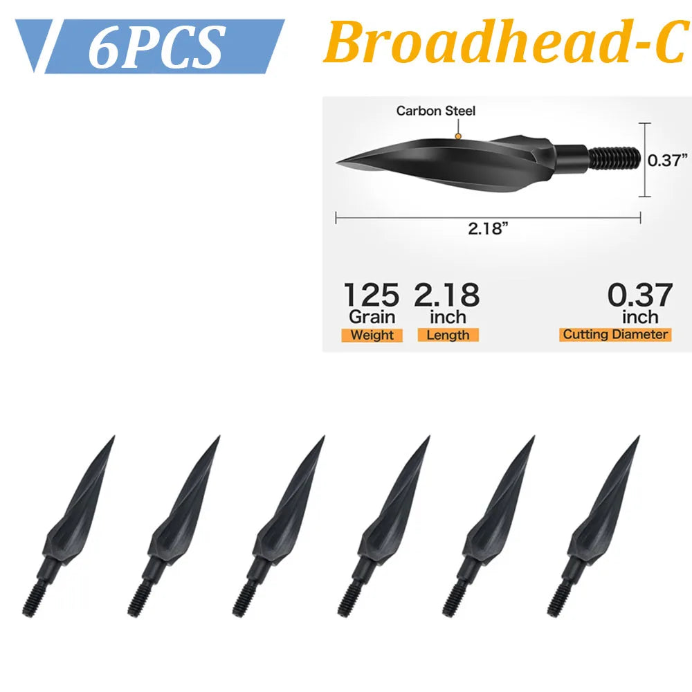 120grain Hunting Broadheads Arrowheads Points Tip for Carbon Arrows for Compound Bow Longbow Archery Outdoor Hunting Shooting