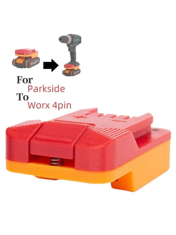 Battery Adapter for Worx 4pin 20V Lithium to For Parkside X20V Power Tools Convert (Not Include Tools and Battery)