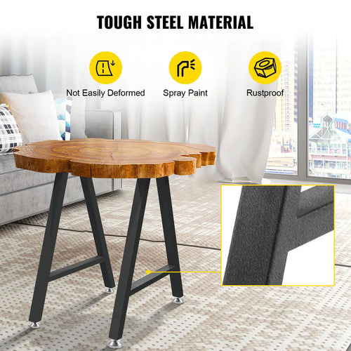 "Aluminum Heavy Duty 28 X 17.7 Inch Shaped Desk Legs Set 2 with Polyurethane Coating Furniture Legs"