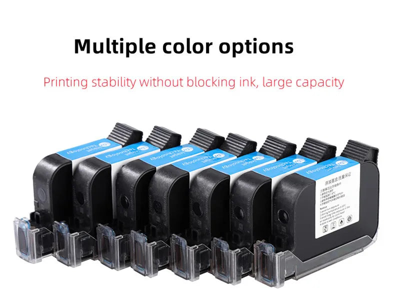 2588 42ML Black Red Blue Green Printer Ink Cartridge Quick-drying 12.7mm Print Height Universal for Handheld Inkjet Printer