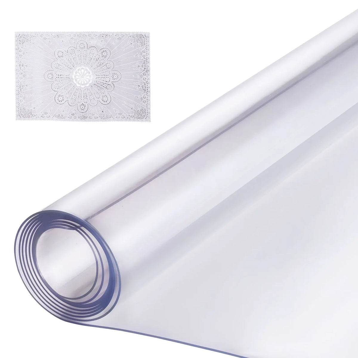 1.5 mm Thick Clear Plastic Table Cover 24 X 96 Inch Rectangular PVC Desk Mat Easy Cleaning Waterproof Furniture Protector for