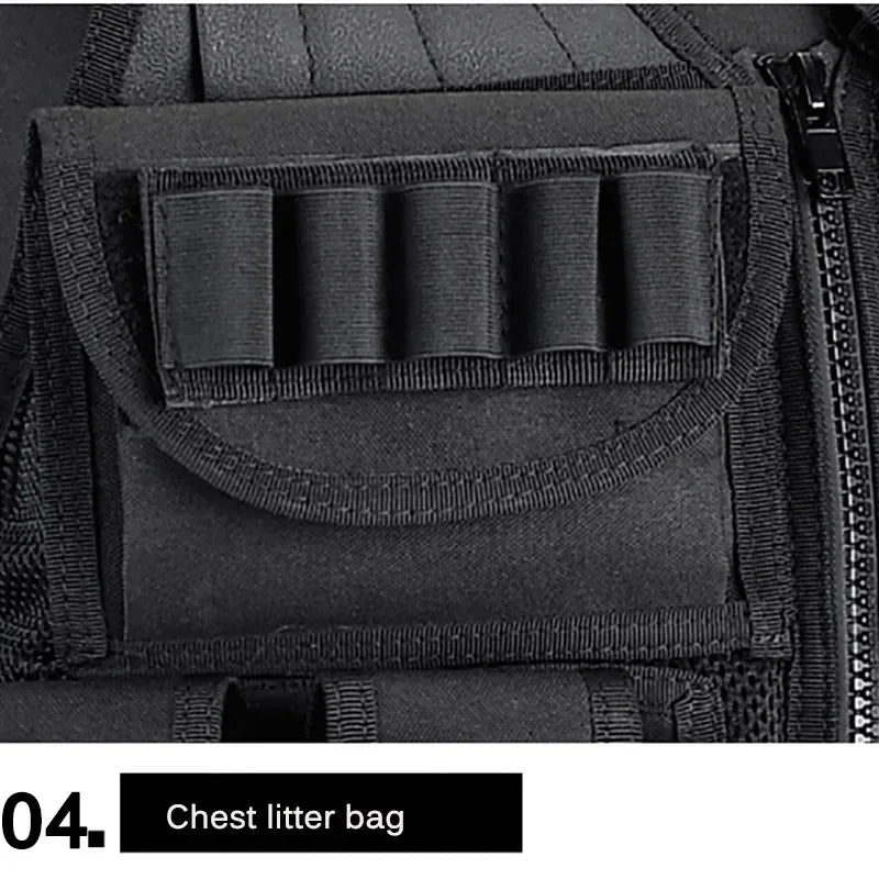 Adjustable Molle Tactical Vest Combat Body Armor Vests Security Guard Hunting Army Outdoor CS War Game Airsoft Training Jacket