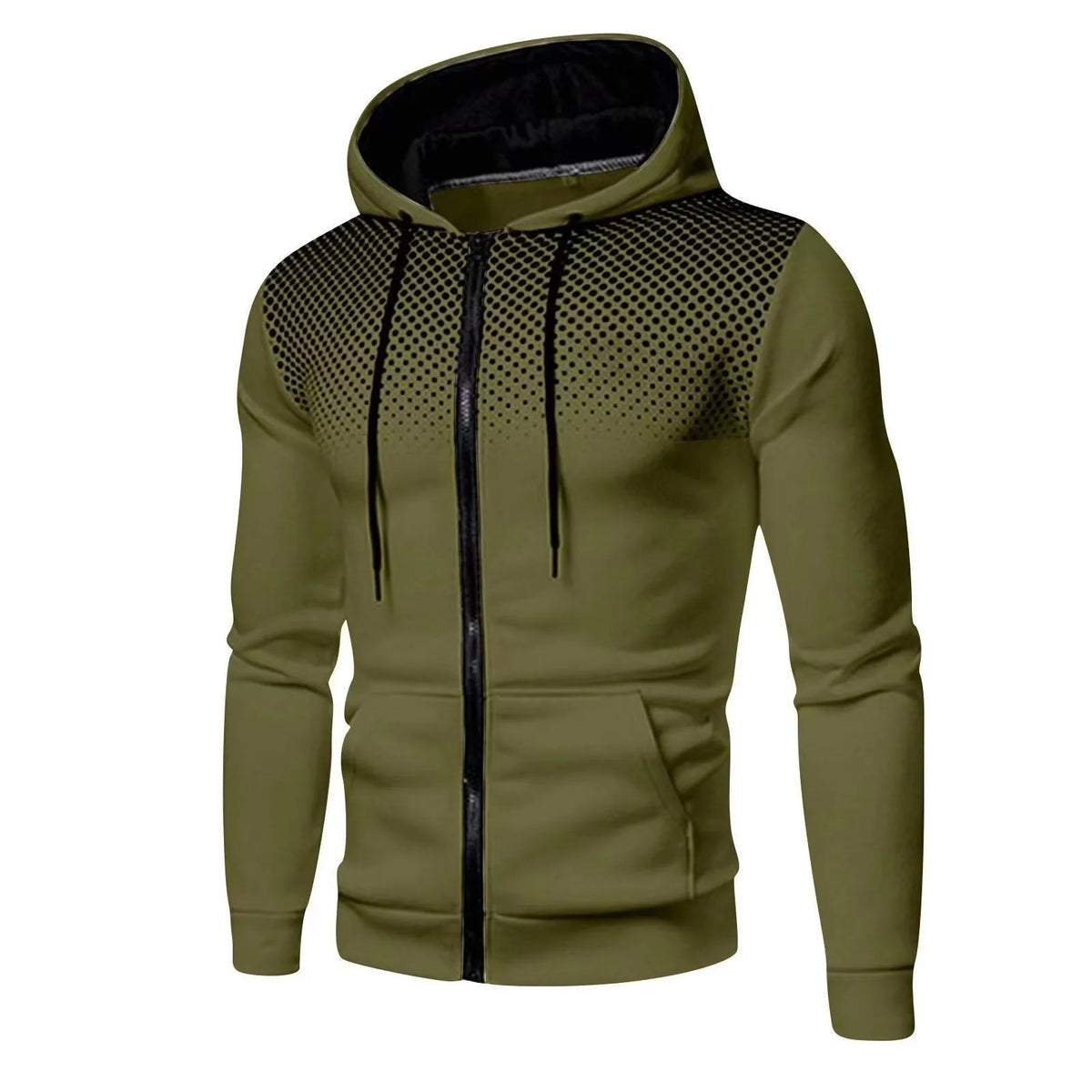 2023 Autumn and Winter New European and American Solid Color Fleece Sweater Pants Men's Casual Zipper Sports Hat Set
