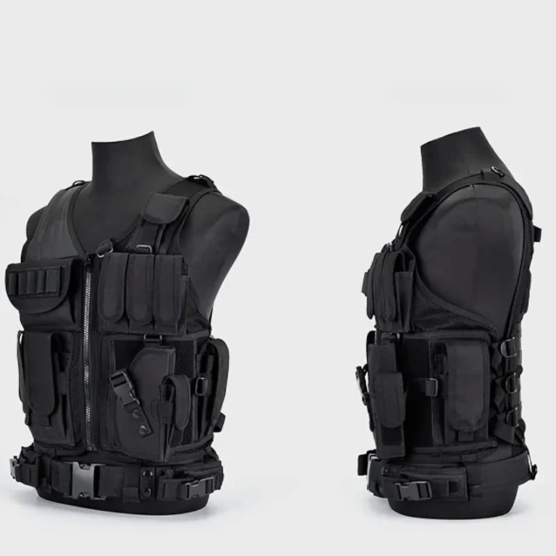 Adjustable Molle Tactical Vest Combat Body Armor Vests Security Guard Hunting Army Outdoor CS War Game Airsoft Training Jacket