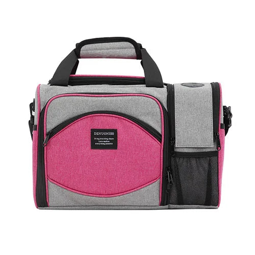 Insulated Lunch Bag Waterproof Large Thermal Food Container Adjustable Shoulder Strap Thickened Lunch Box for School Bag