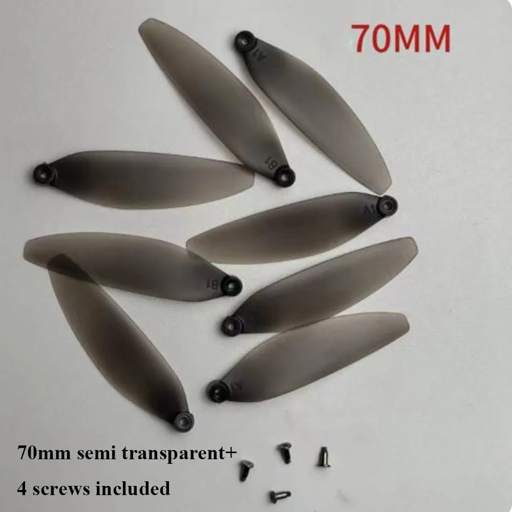 Universal Folding Propeller Blades Plastic 64mm/70mm Remote Control Drone Parts Black Quadcopter Spare Blade