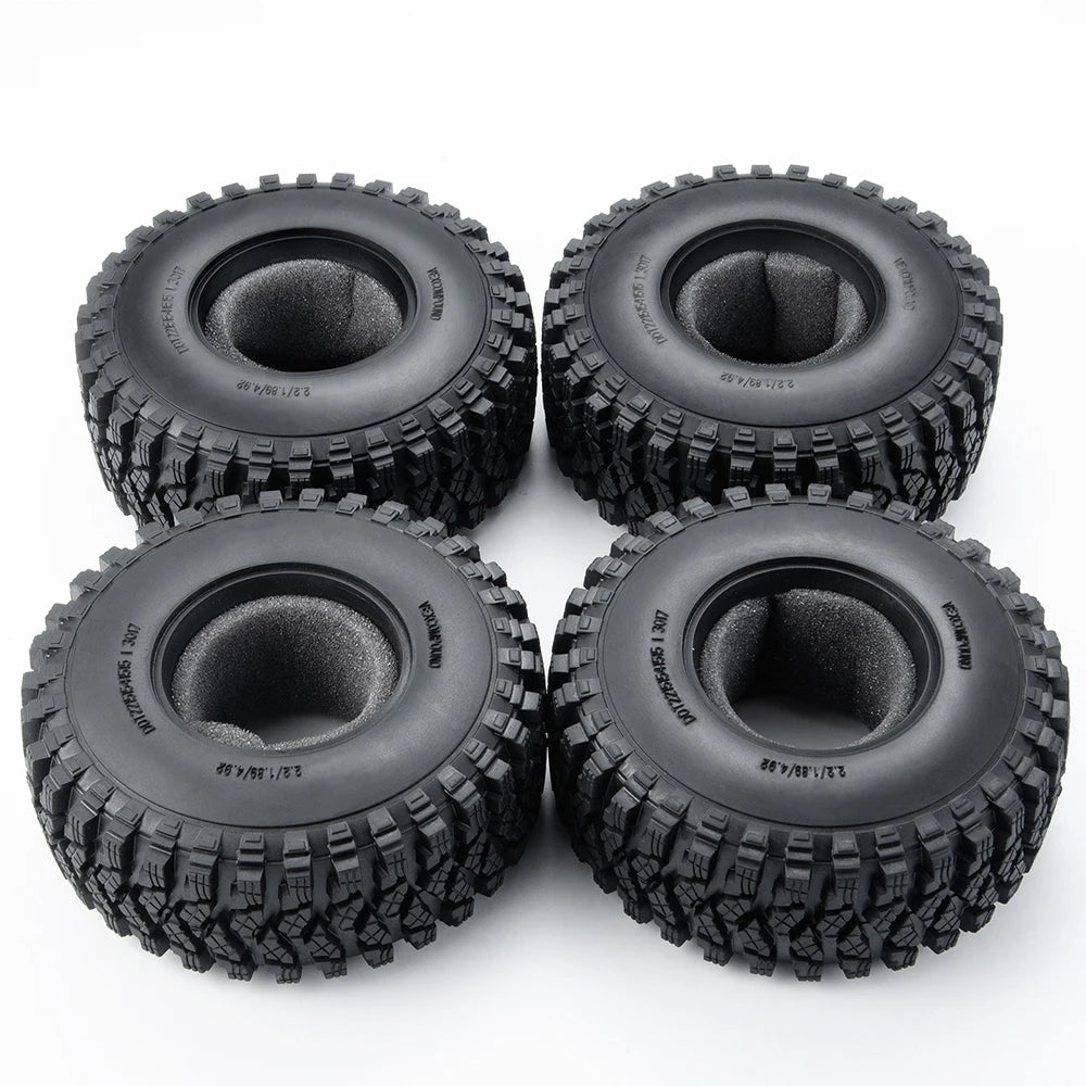 AXSPEED 4PCS Rubber Tyres 120/125/137/150mm for 1.9 2.2 Wheel Tires Axial SCX10 Wraith D90 D110 TRX4 TRX6 1/10 RC Crawler Car