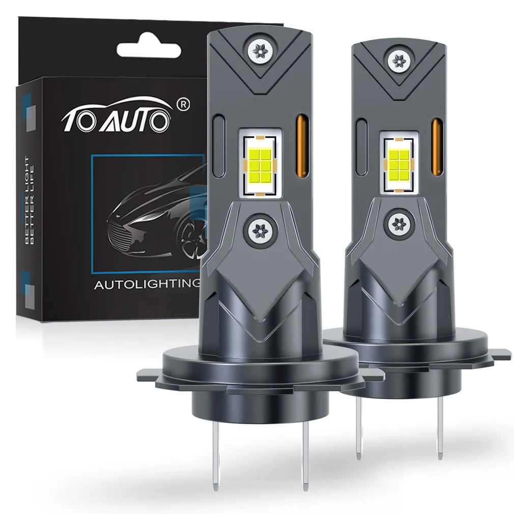 2Pcs H1 H3 Headlight Bulbs Canbus No Error H4 H7 25000LM 70W Auto Mini LED Turbo Bulb For Car 6500K Automobile Lamp Plug & Play