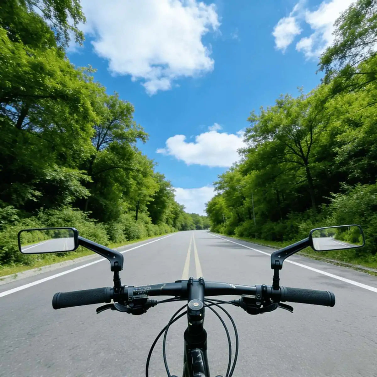 Pair of 360-Degree Rotating Bike Mirrors Scratch-Resistant Handlebar Mirrors for Safe Riding Rear View Glass Lens
