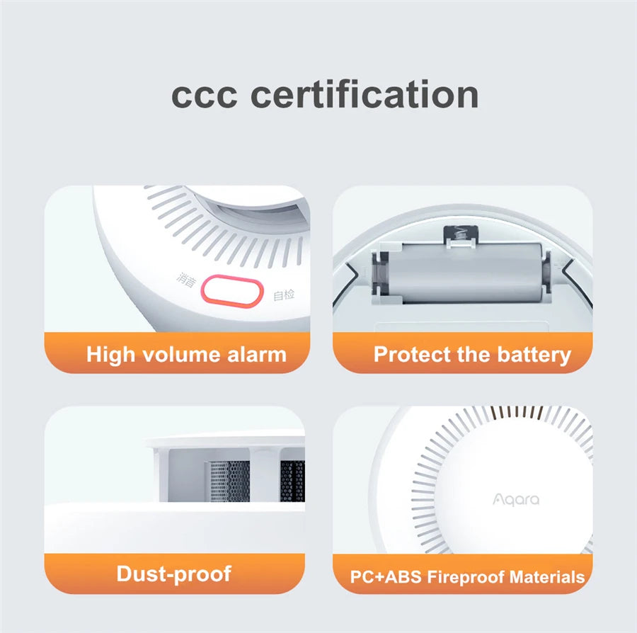Aqara Smart Natural Gas Smoke Detector ZigBee Gas Leak Alarm Intelligent Linkage Smart Home Security For Mi Home Homekit APP