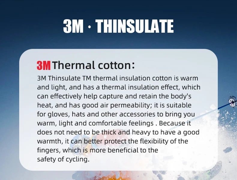ROCKBROS Winter Ski Gloves Snowboard Gloves Snowmobile Motorcycle Riding Winter Gloves Windproof Waterproof Unisex Snow Gloves