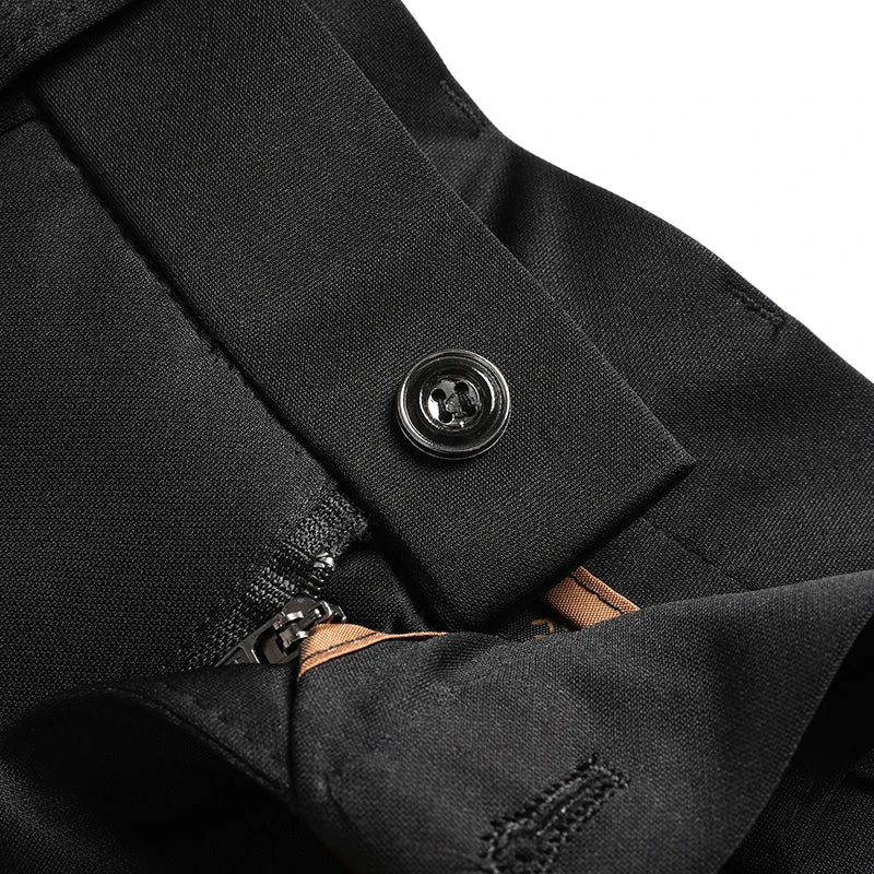 2026 Men's Spring Summer Autumn  Pants Straight Stretch Casual No Trace No Ironing Fabric Silky Cool Feeling Trousers 29-42