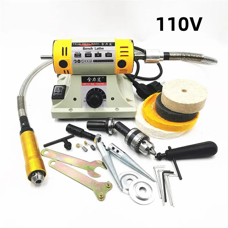 110V/220V 350W Polishing Machine For DIY Woodworking Jade Jewelry Dental Bench Lathe Machine Motor Grinding Machine
