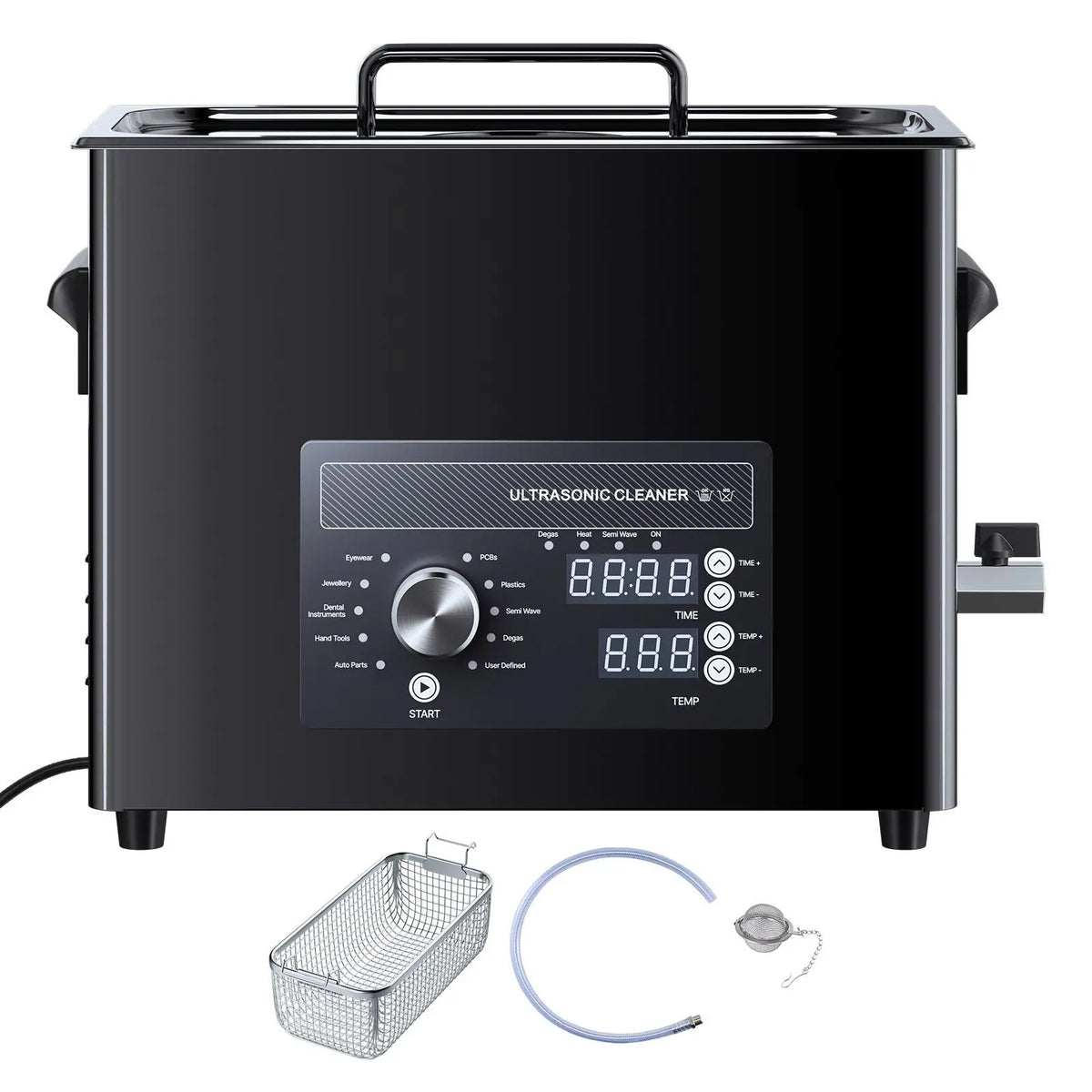 "6L Digital Ultrasonic Cleaner with Stainless Steel Basket for Cars"