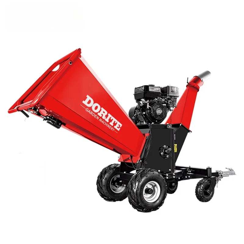 Customized 15HP Wood Chipper Electric 4-wheel Branch Crusher, Wood Processor, Professional Tree Shredder,Forestry Machinery