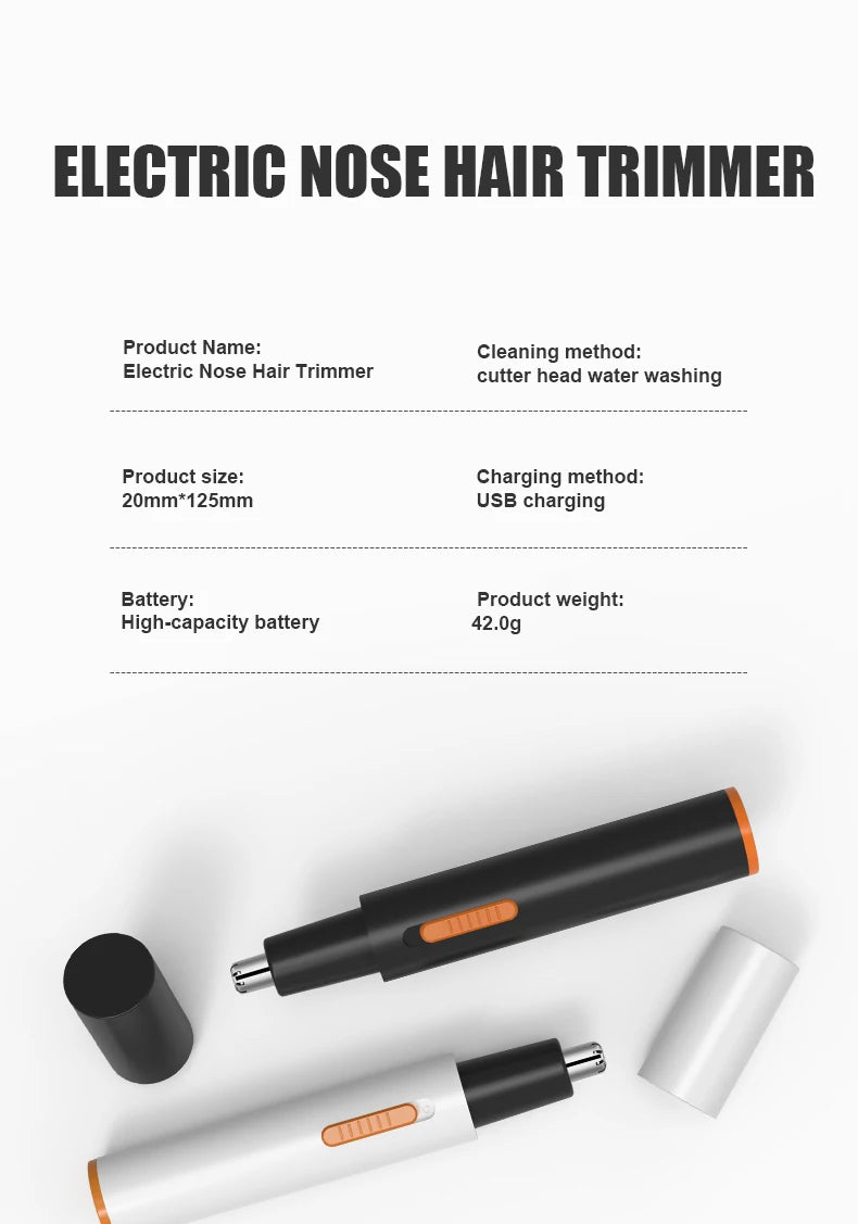 Electric Nose Hair Trimmer Usb Charging New High Quality Electric Portable Men and Women Mini Nose Hair Trimmer