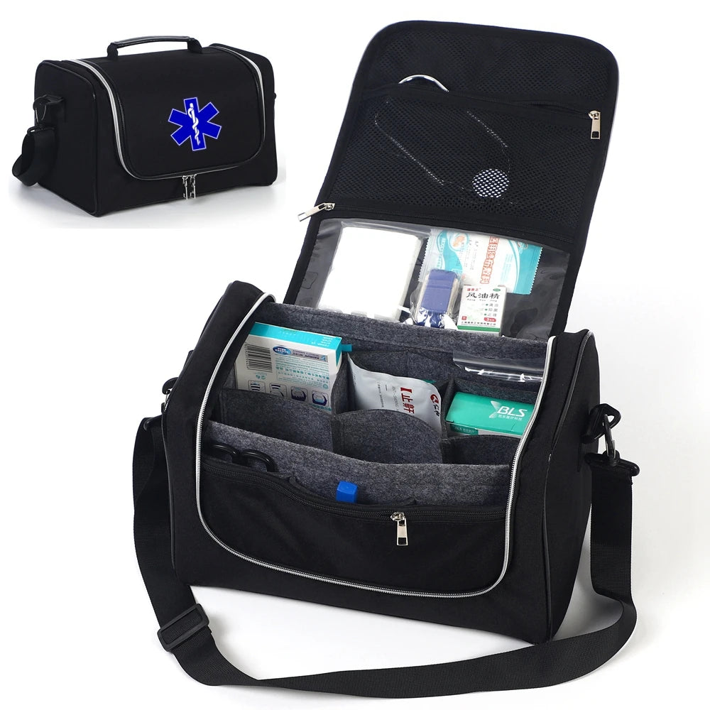 2 PCS Set Waterproof First Aid Kit Bag,Medical Bag Travel Outdoor,Medicine Bag,Nurses Storage Bag,Doctor Bag with Shoulder Strap