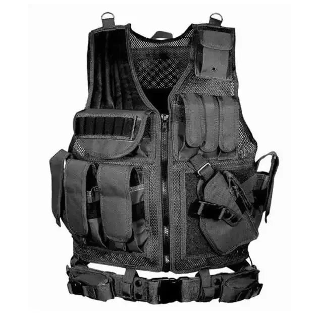 Adjustable Molle Tactical Vest Combat Body Armor Vests Security Guard Hunting Army Outdoor CS War Game Airsoft Training Jacket