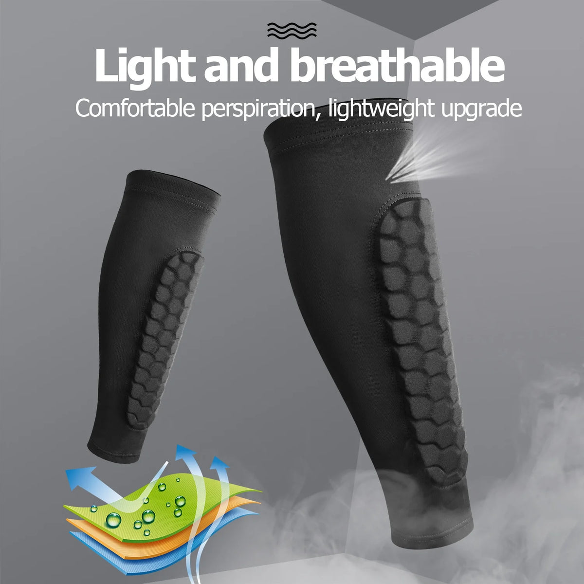 Honeycomb Soccer Shin Guards Football Shields Sports Legging Shinguards Leg Sleeves Protective Gear Shank Protector