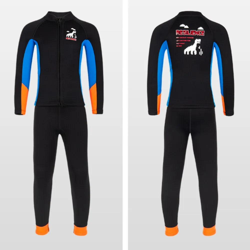 Kids Wetsuit Pants Top Jacket For Boy Toddler Youth Children's Wet Suit Surf Suits Neoprene 2.5mm Front Zipper Swimsuit